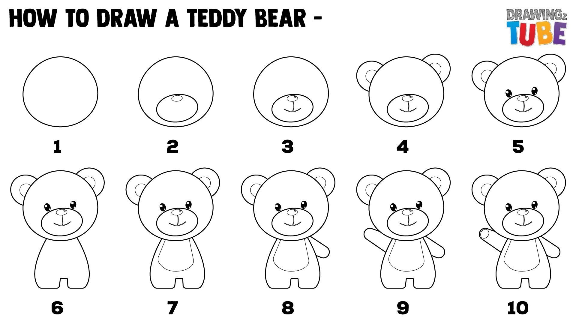 Как нарисовать мишку Тедди беар