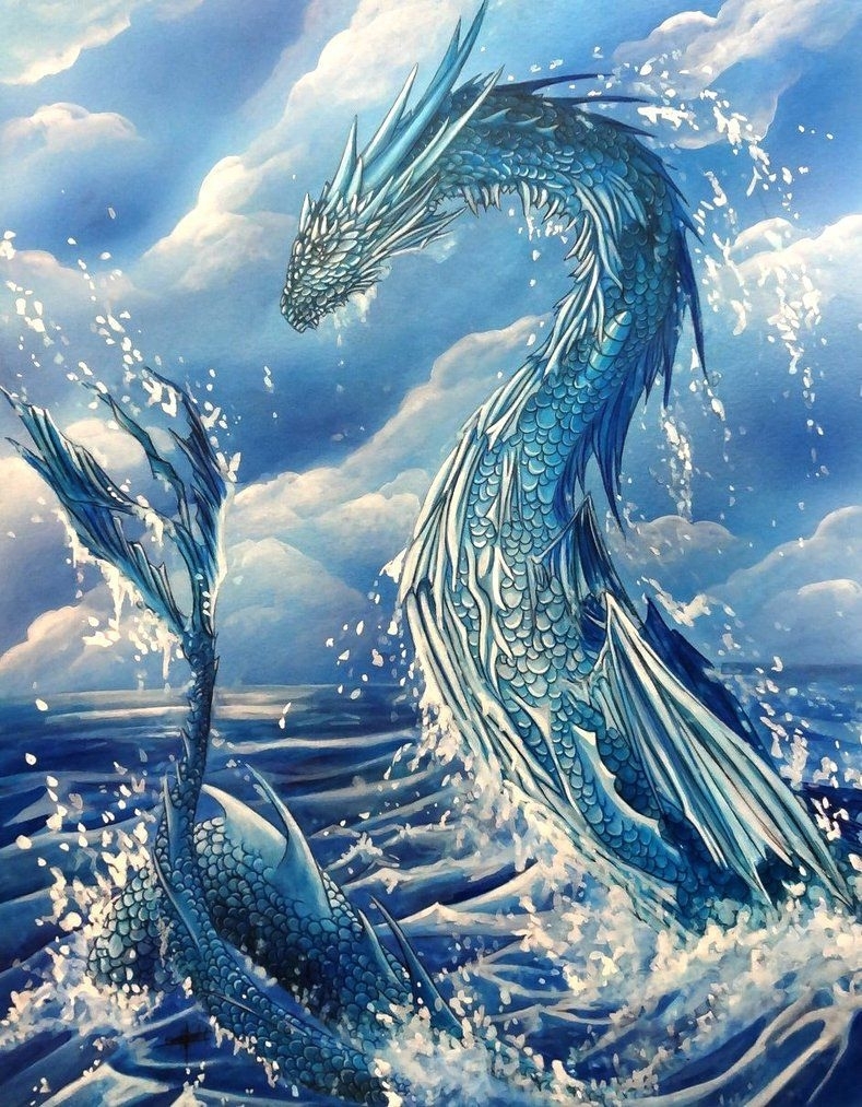 Морской дракон рисунок - 80 фото