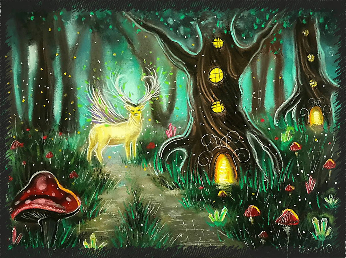 Заколдованный рисунок. Сказочный лес. Волшебный лес. Волшебный лес картинки для детей. Сказочный лес Графика.