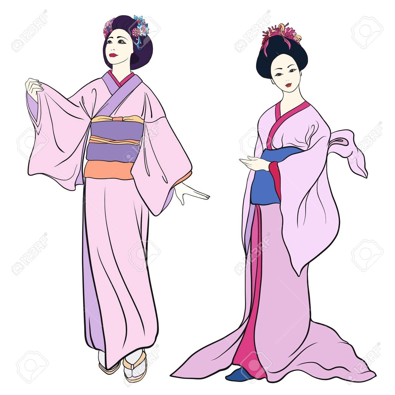 Китайские кимоно для рисования