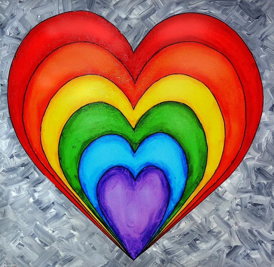 Большое сердце 2 класс. Разноцветное сердце. Цветные сердечки. Радужное сердце. Радужные сердечки.
