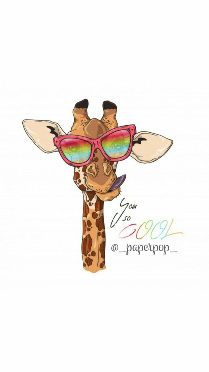 Рисунок жираф в очках