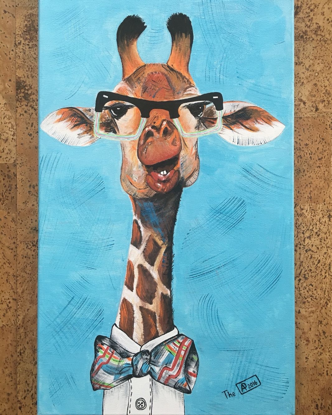Рисунок жираф в очках - 67 фото