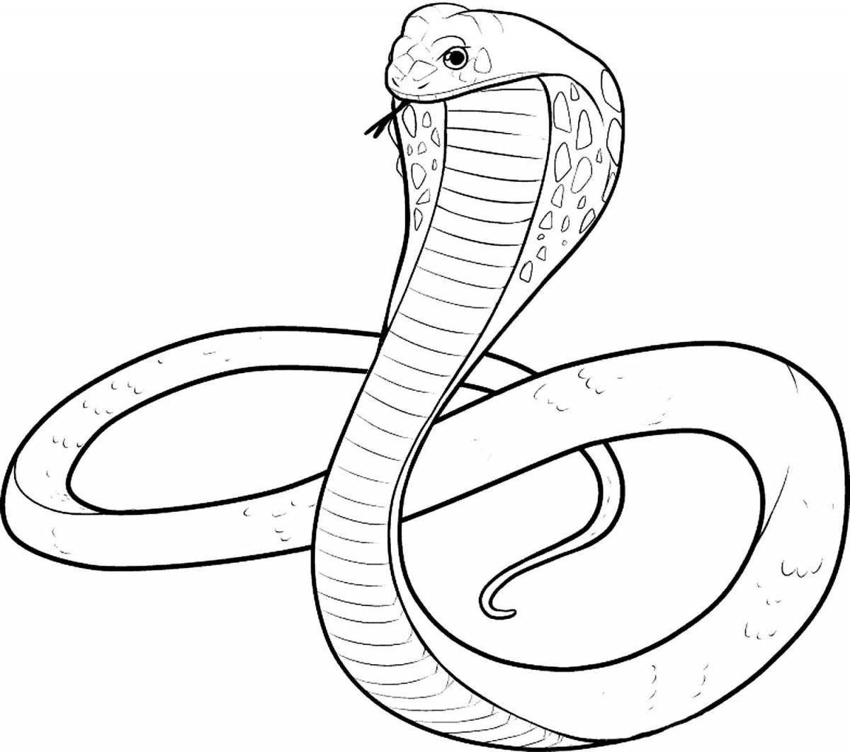 Рисунок змеи для срисовки - 58 фото