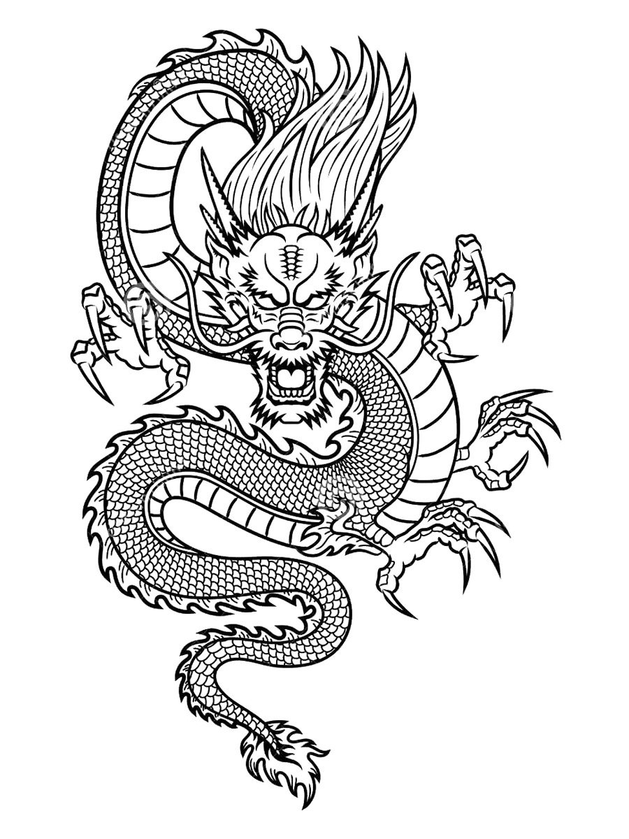 Японский дракон тату эскизы (106 фото)