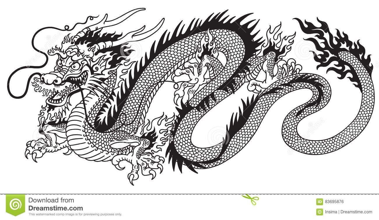 Раскраски Китайский Дракон — Распечатать бесплатно