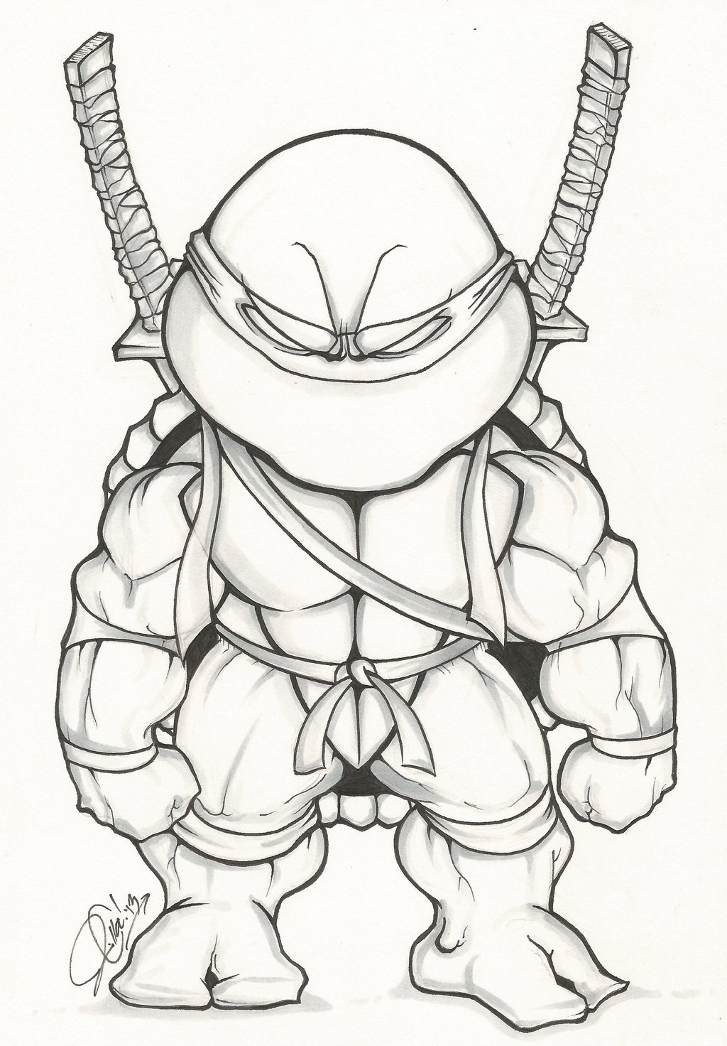 Рисунки карандашом для срисовки черепашки ниндзя - 53 фото