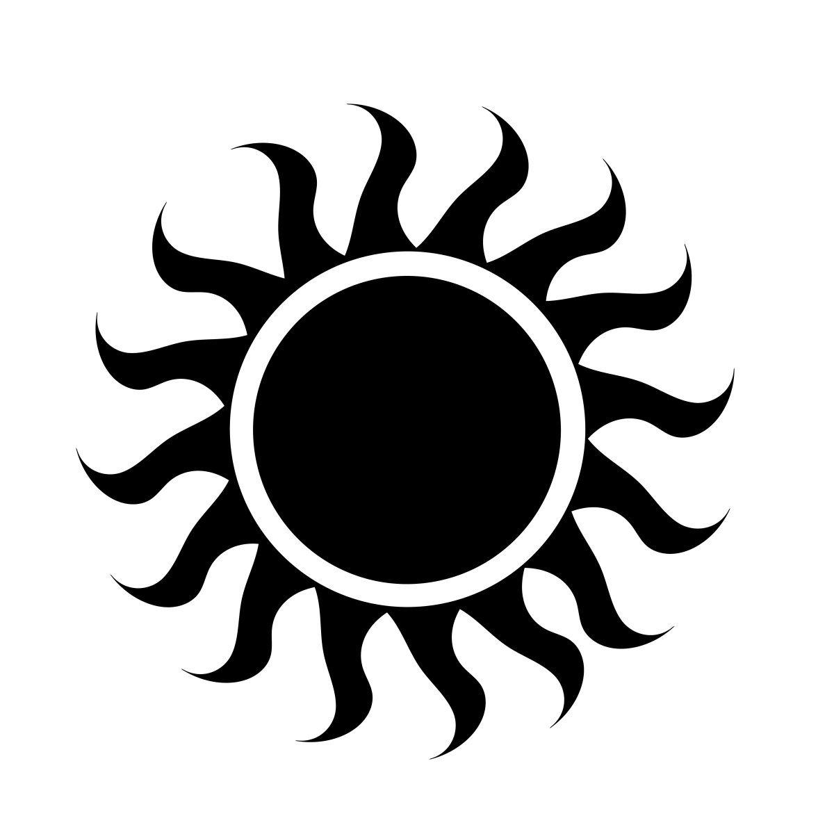 черное солнце рисунок