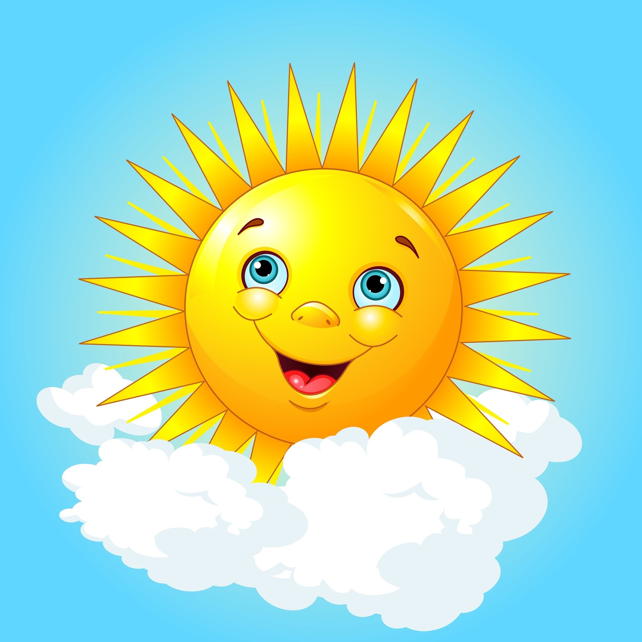 Небо и солнце детский рисунок (52 фото)