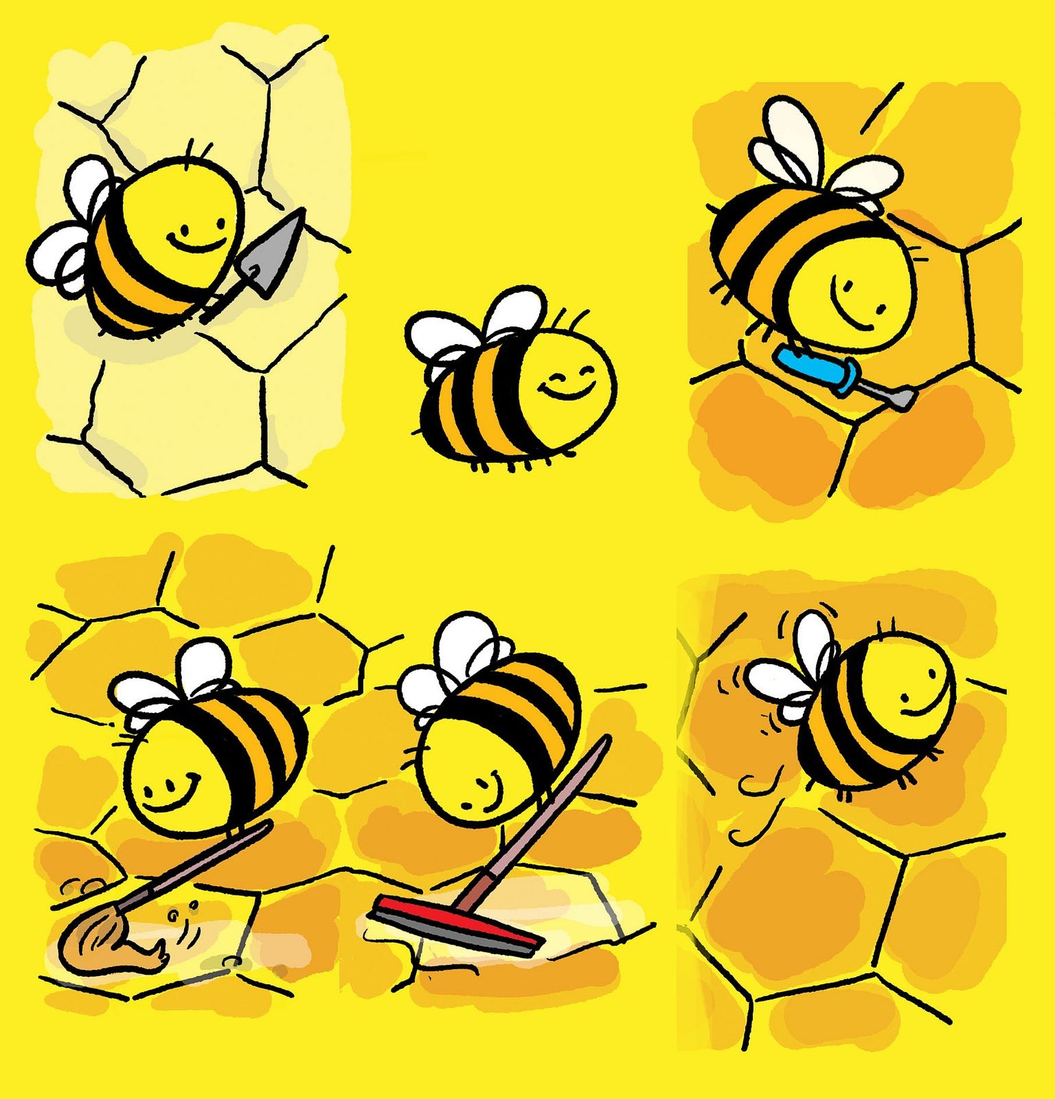 Нарисованная пчела - 55 фото