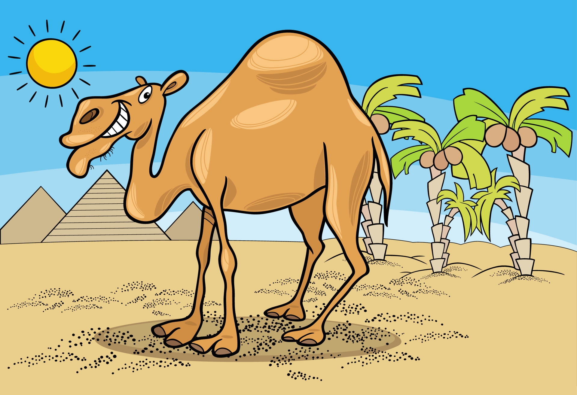 Рисунок верблюда карандашом поэтапно