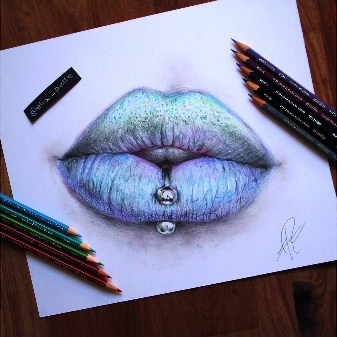 Интересные цветными карандашами. Губы рисунок цветными карандашами. Карандаш для губ. Картины цветными карандашами. Рисунки цветными карандашами для срисовки.