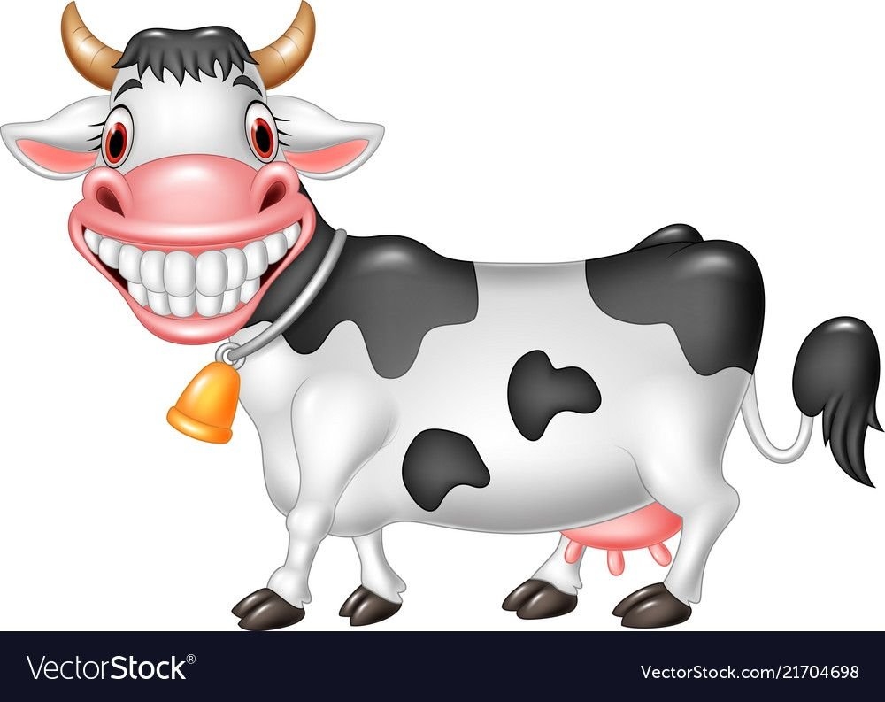 Корова прикольный рисунок - 68 фото