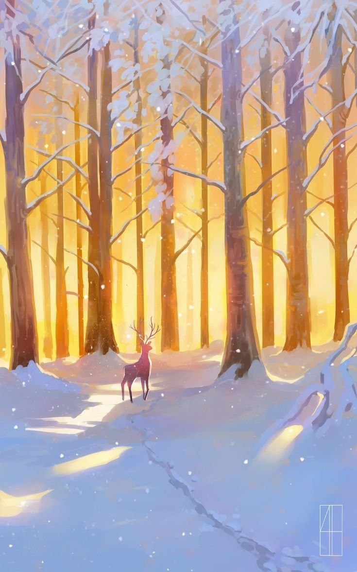 Полянка в лесу зимой