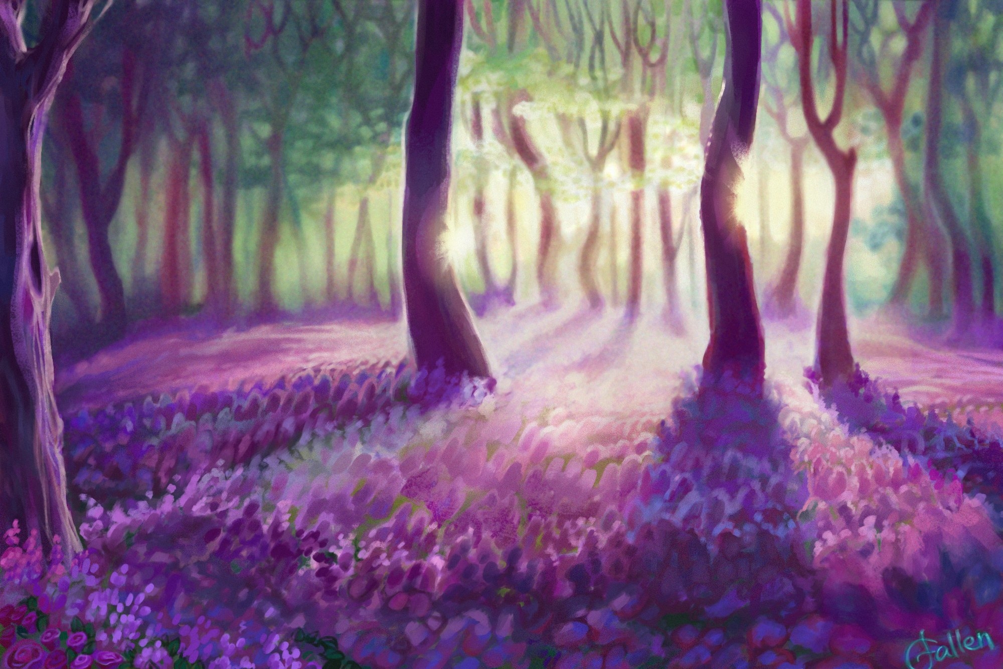 Фиолетовый лес (61 фото)