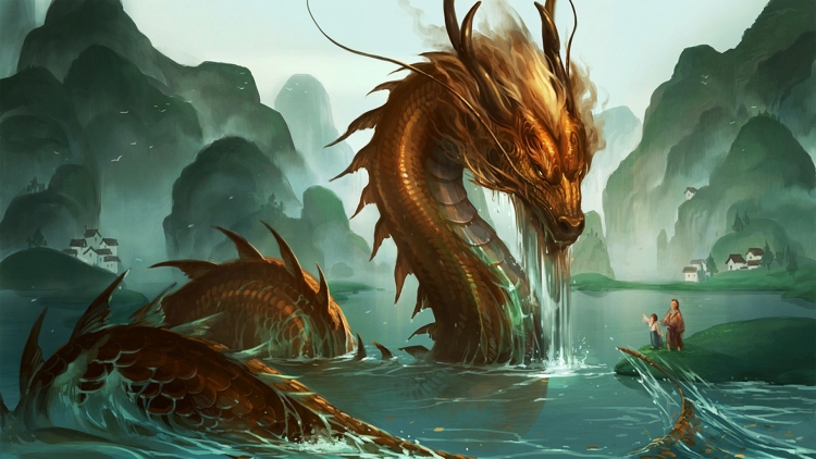 Морской дракон рисунок