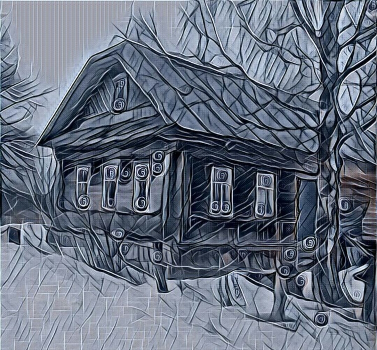 Рисунок заброшенного дома