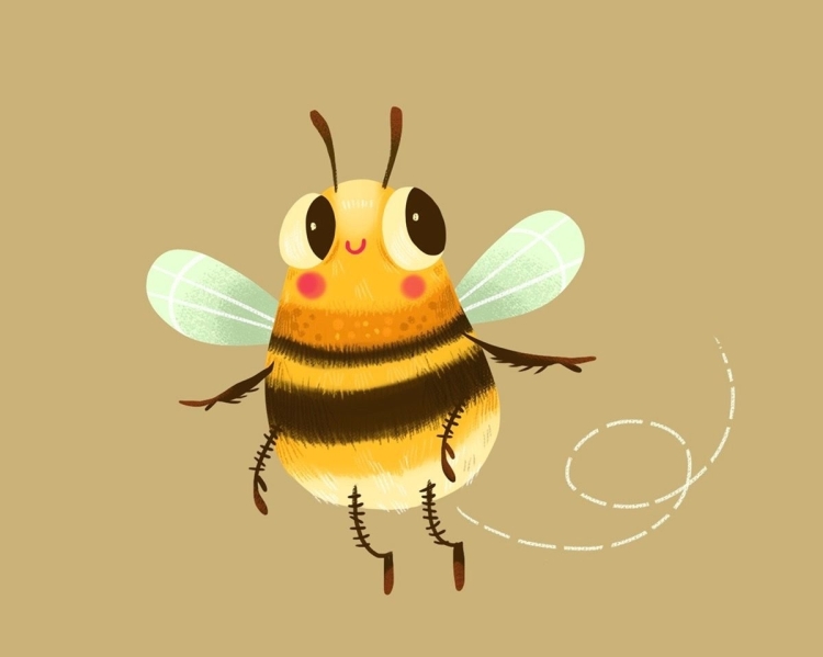 Милая пчела рисунок