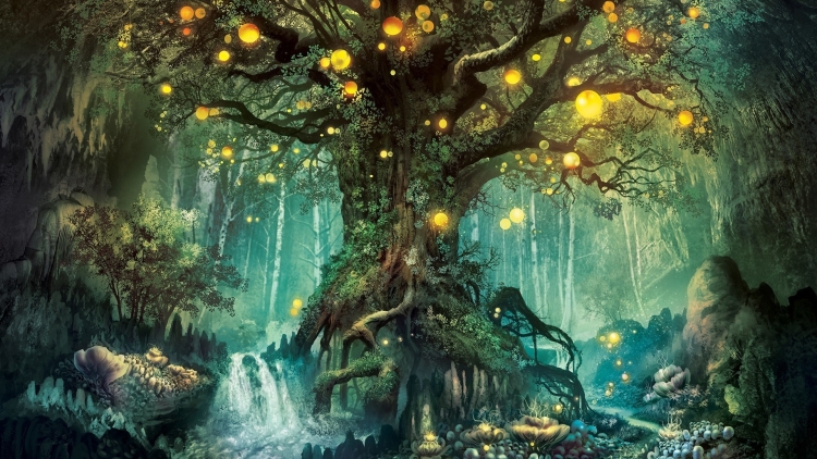 Волшебный мистический лес