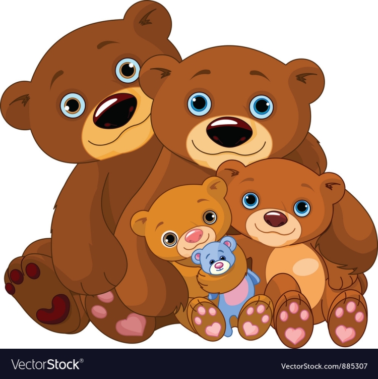 Семья медведей рисунок