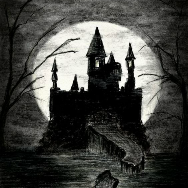 Мрачный замок в лесу