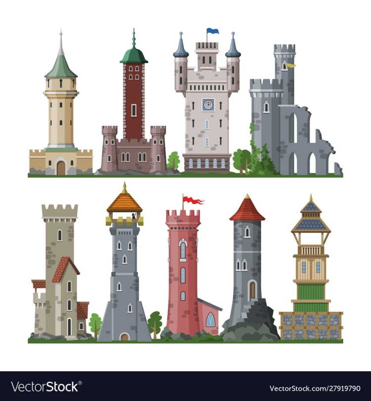 Средневековая башня рисунок