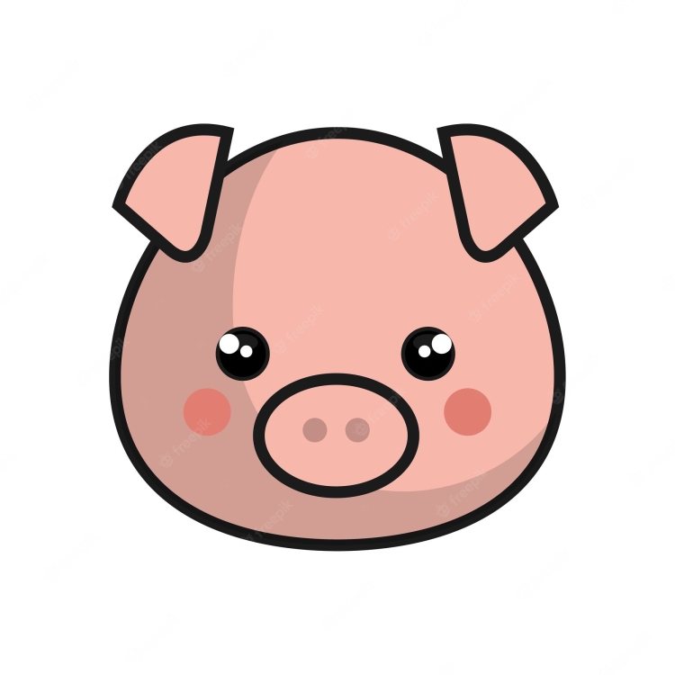 Легкие рисунки свинки