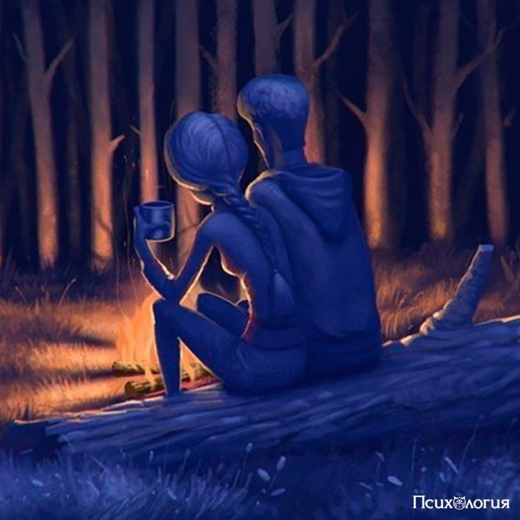 Влюбленные пары в лесу