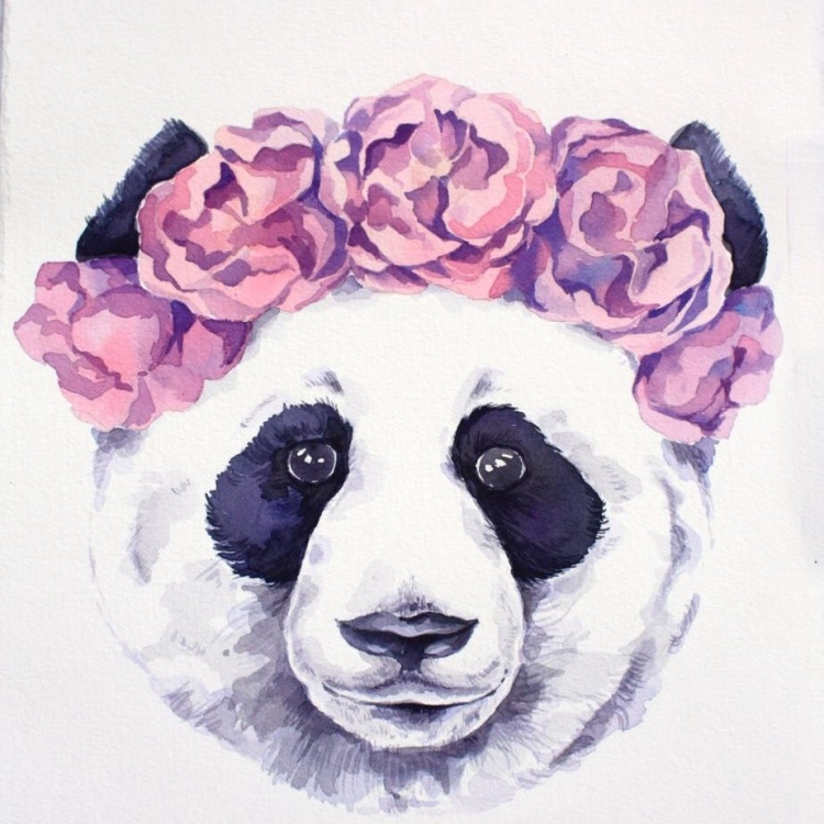 Красивый рисунок панды
