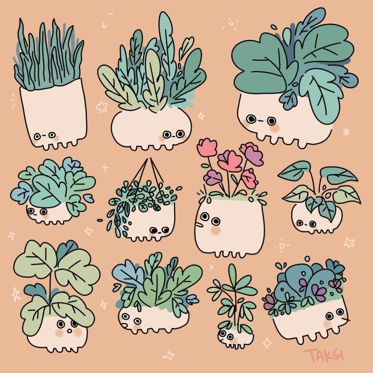 Милые рисунки растения