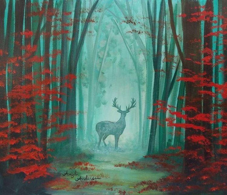Животные в туманном лесу