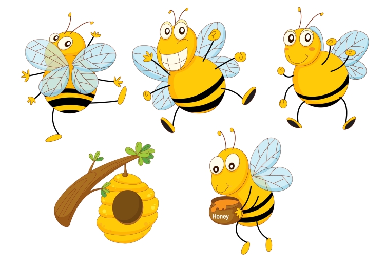 Рисунок смешная пчелка