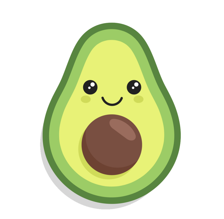 Авокадо с лицом рисунок