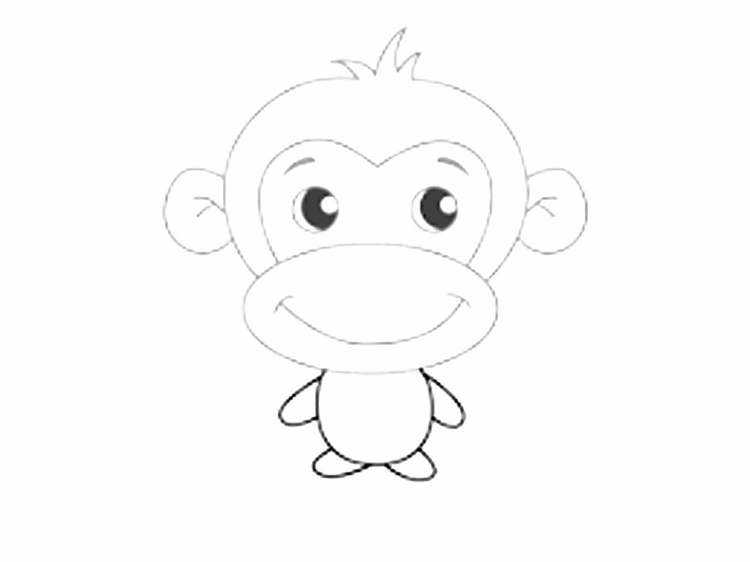 Раскраски по категориям обезьянка