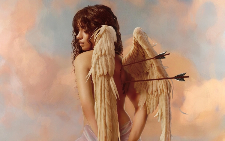 Ангел со спины рисунок