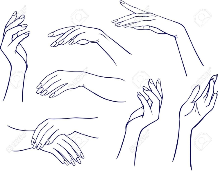 Рисунок женская кисть руки