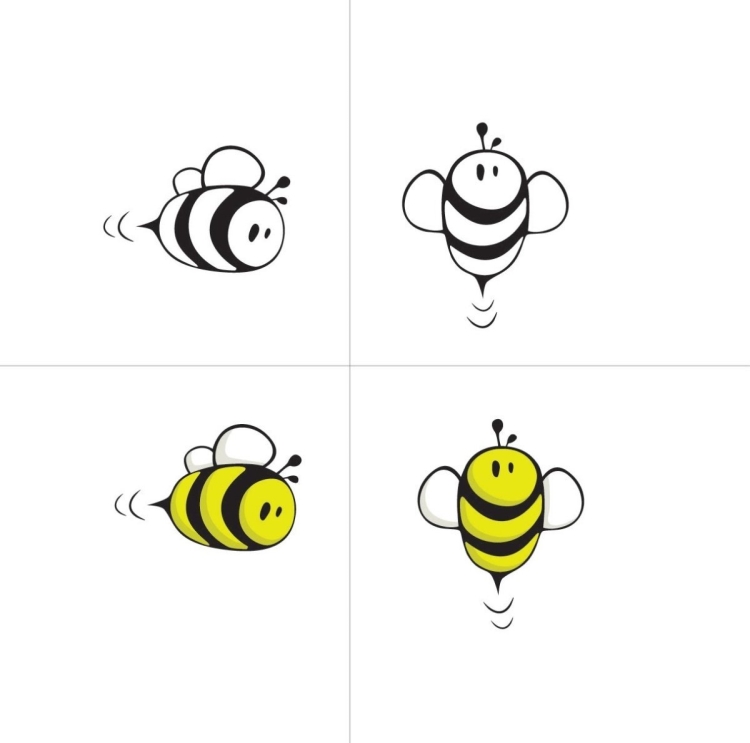 Пчела легкий рисунок карандашом