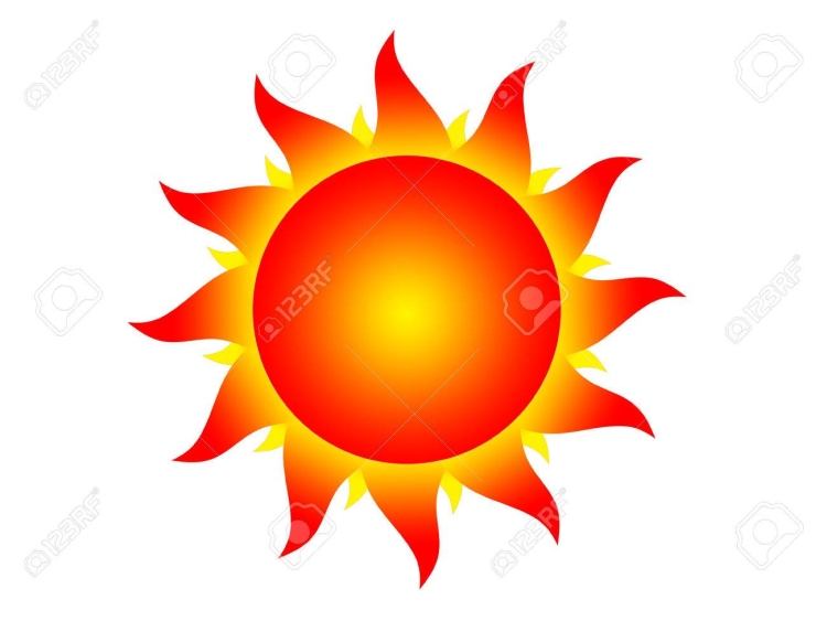 Красное солнце рисунок