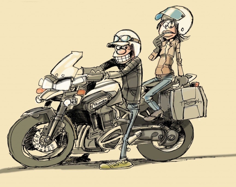 Прикольные рисунки мотоциклистов