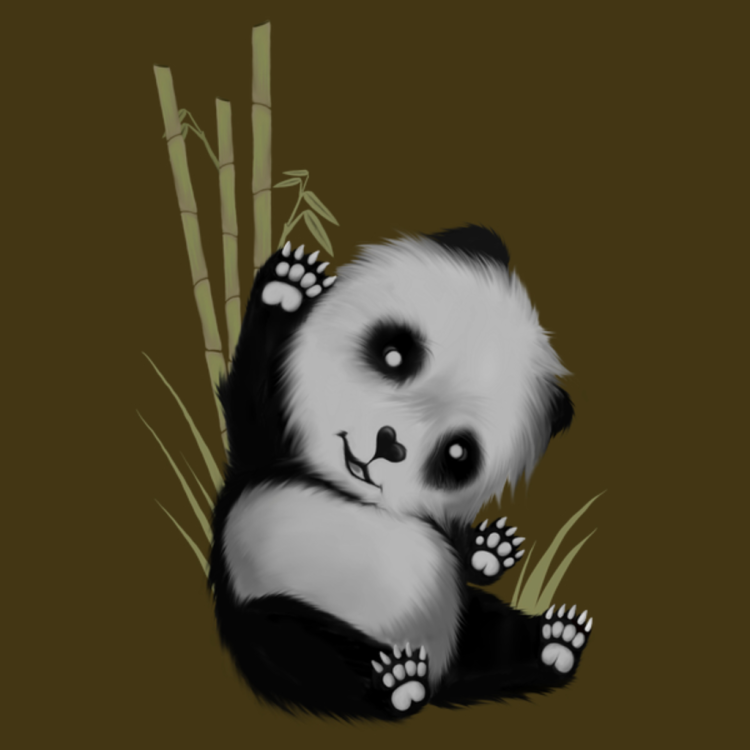 Панда прикольный рисунок