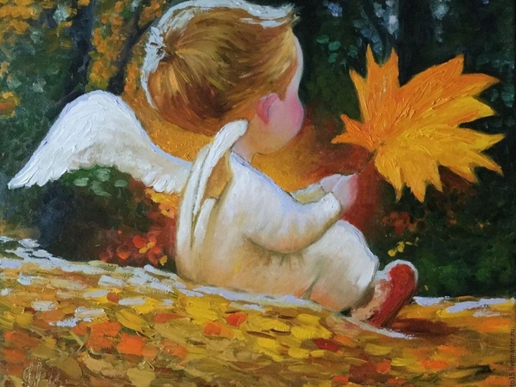 Осенний ангел рисунок