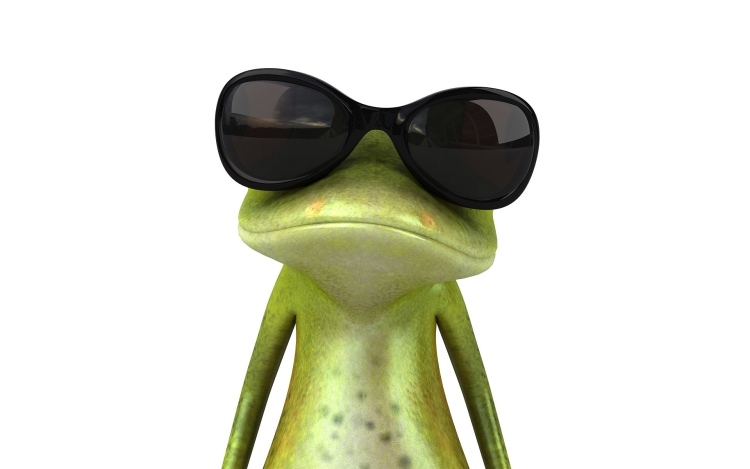 Рисунок лягушки в очках
