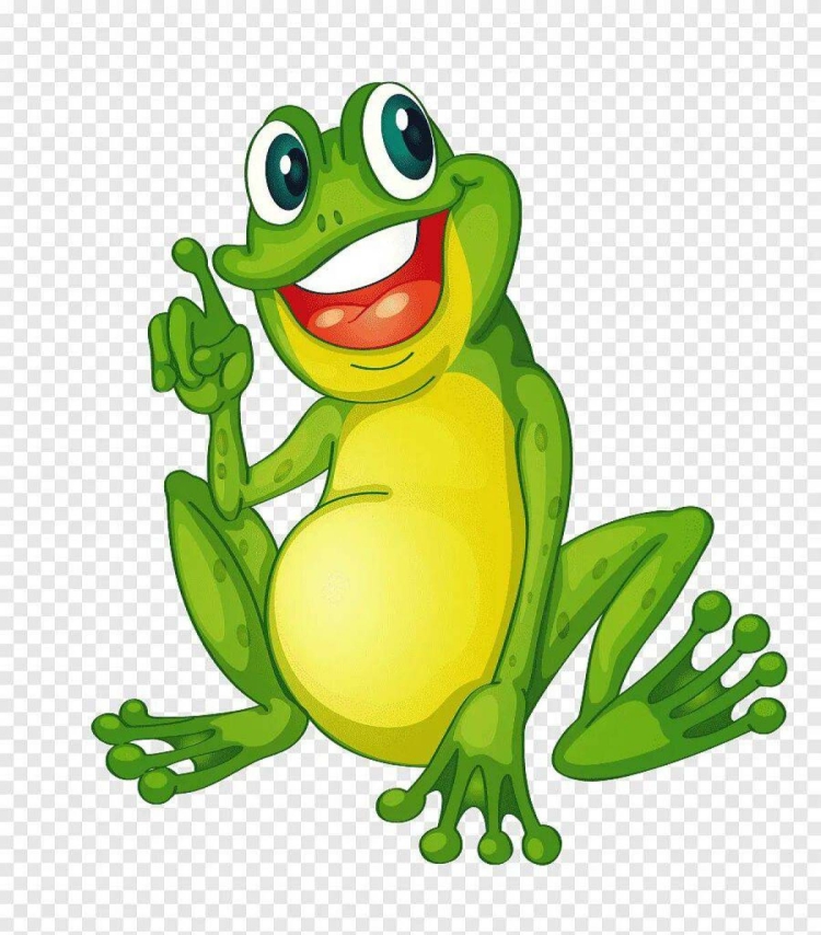 Зеленая лягушка рисунок