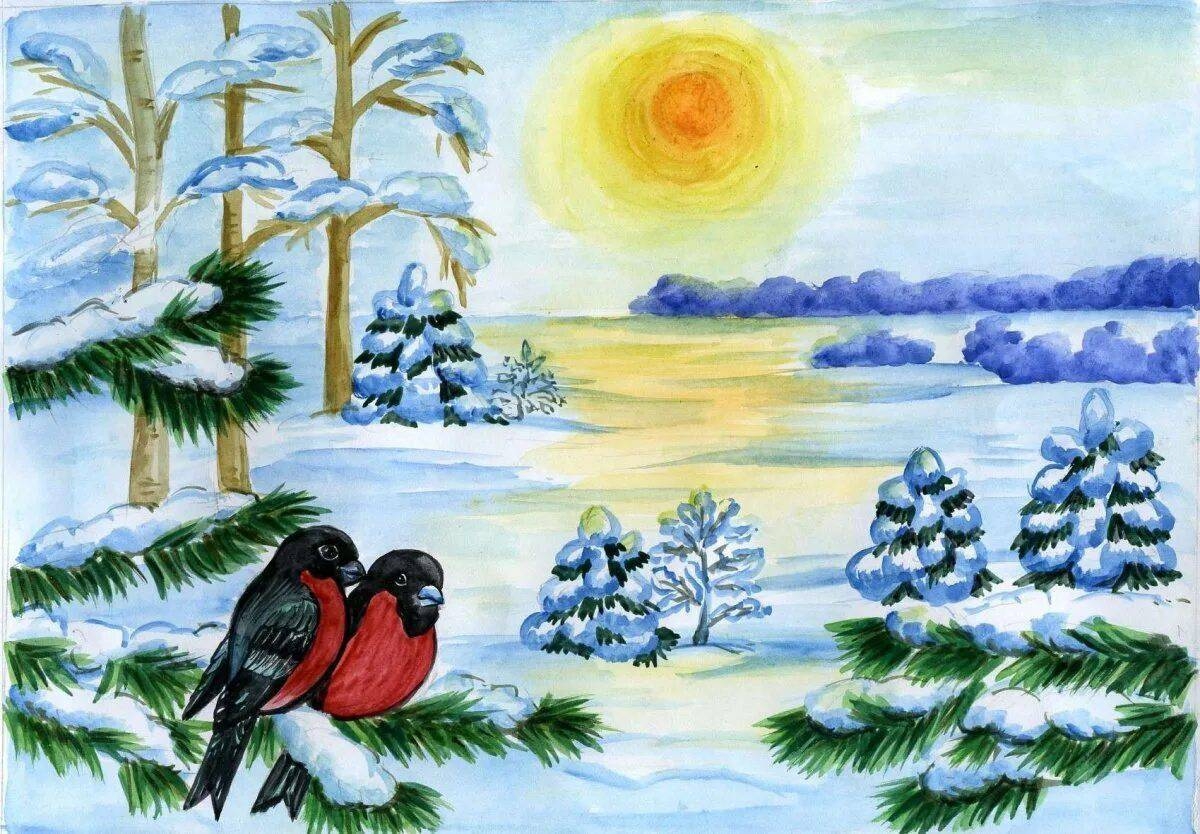Рисунок Красота зимы № - «Зимняя сказка» ( - )