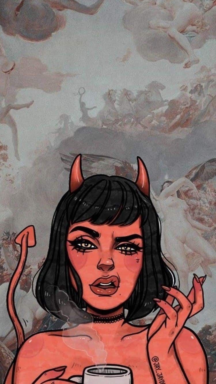 Как нарисовать девушку дьявола, Дьявол девушка