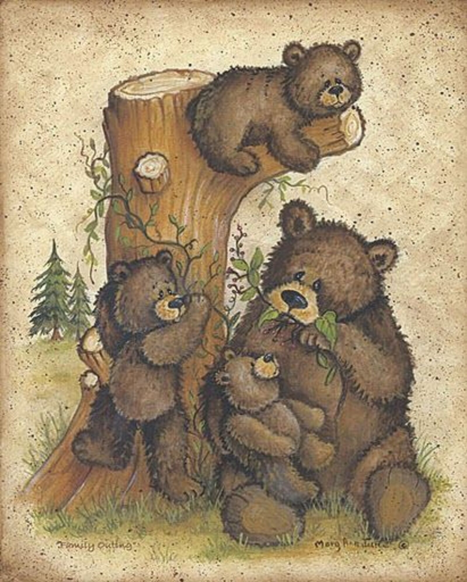 Рисунок три медведя в лесу - 68 фото
