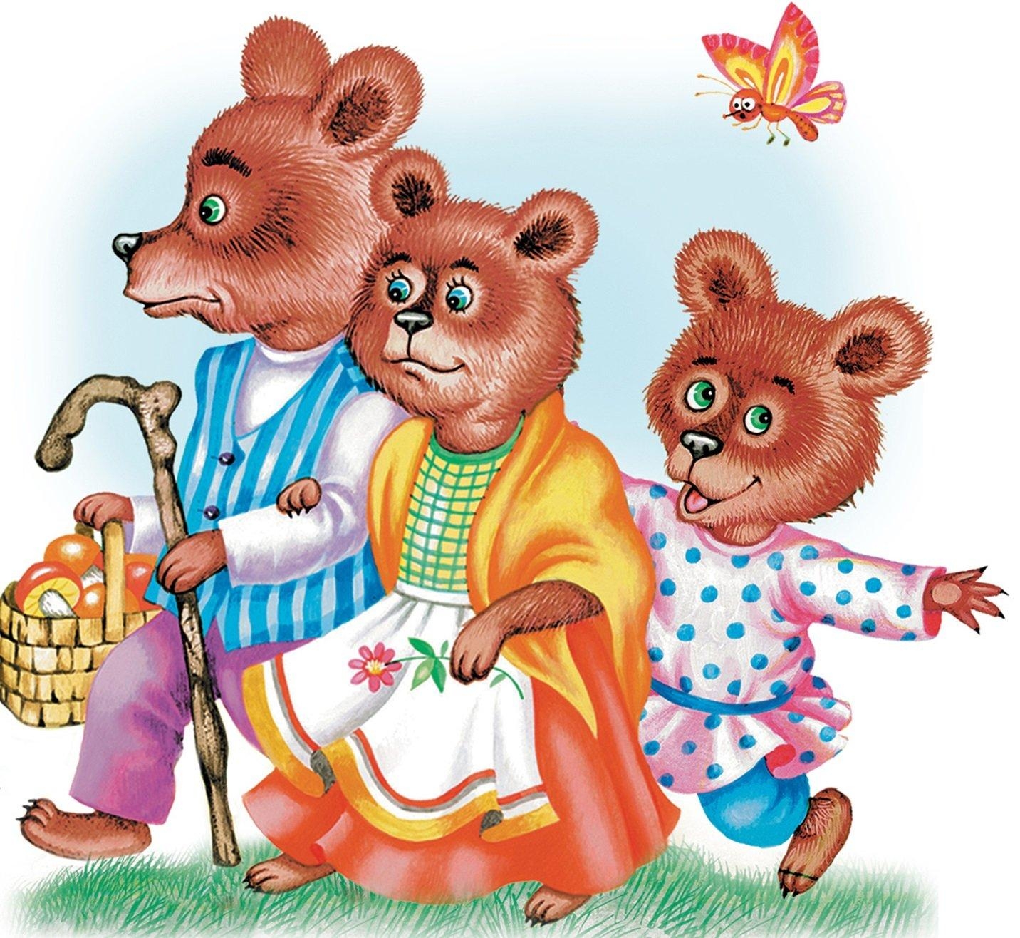 Детский рисунок три медведя - 71 фото
