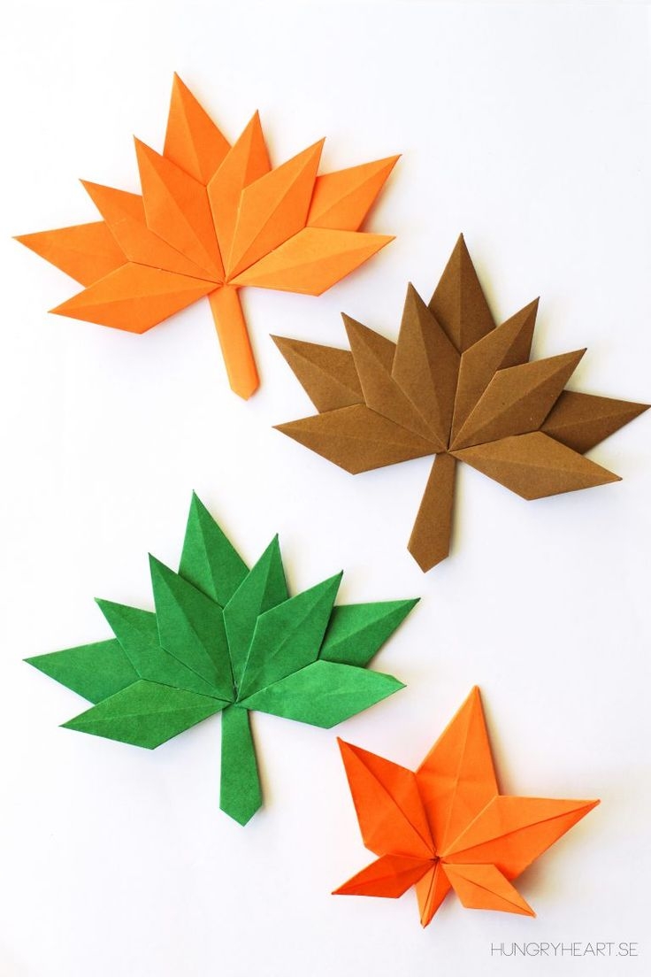 Осенние листья из бумаги - шаблоны и трафареты для вырезания