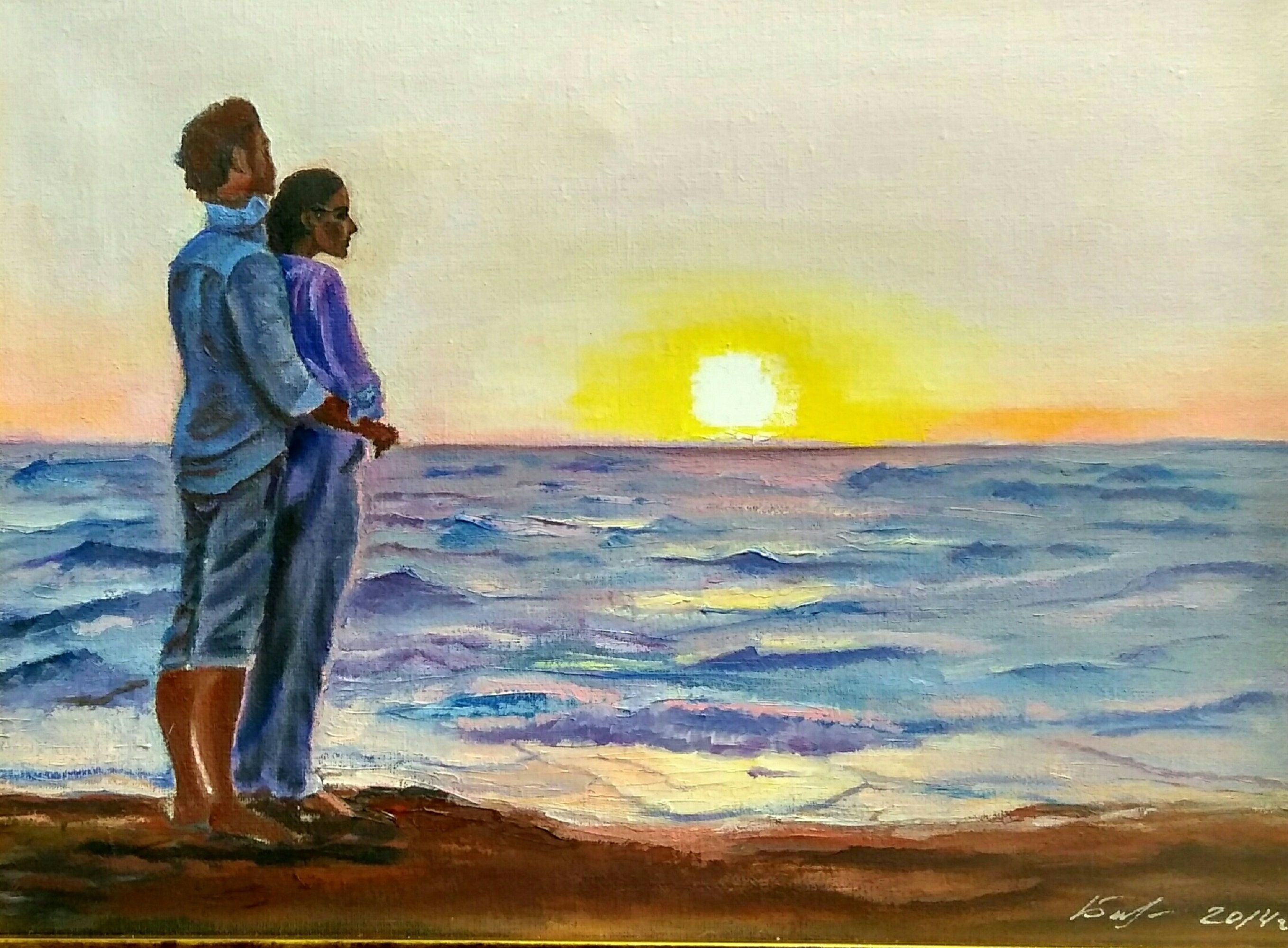 Картина влюбленные. Картина двое влюбленных. Влюбленные на берегу моря живопись. Двое у моря живопись. Вдвоем маму рассказ