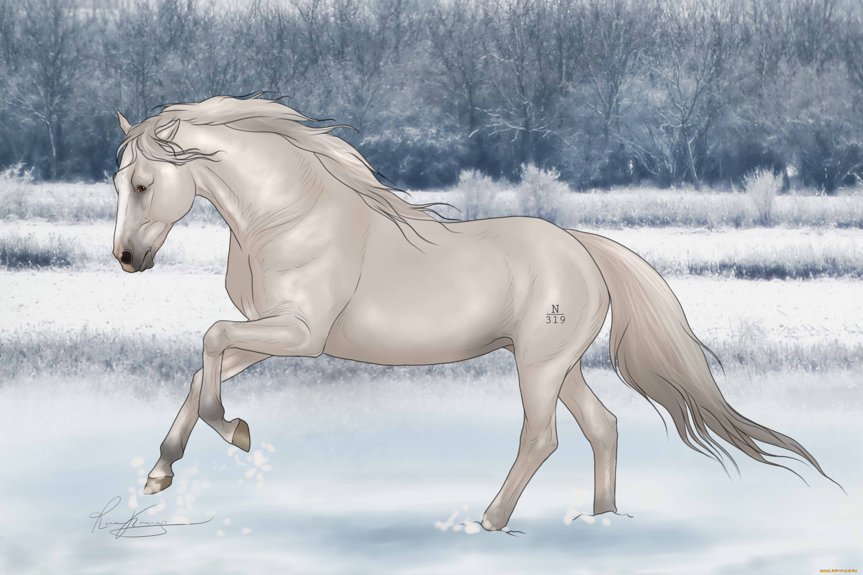 Большой рисунок лошади (44 фото) » Рисунки для срисовки и не только